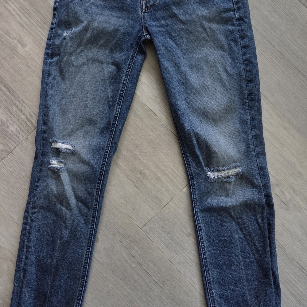 MOTHER The Mid-Rise Dazzler Ankle Fray Jeans Womens - Picture 4 of 14